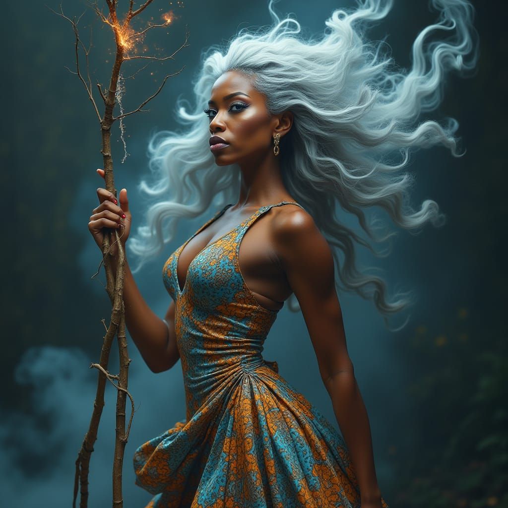 African Storm Goddess Embodied in Ancient Wisdom