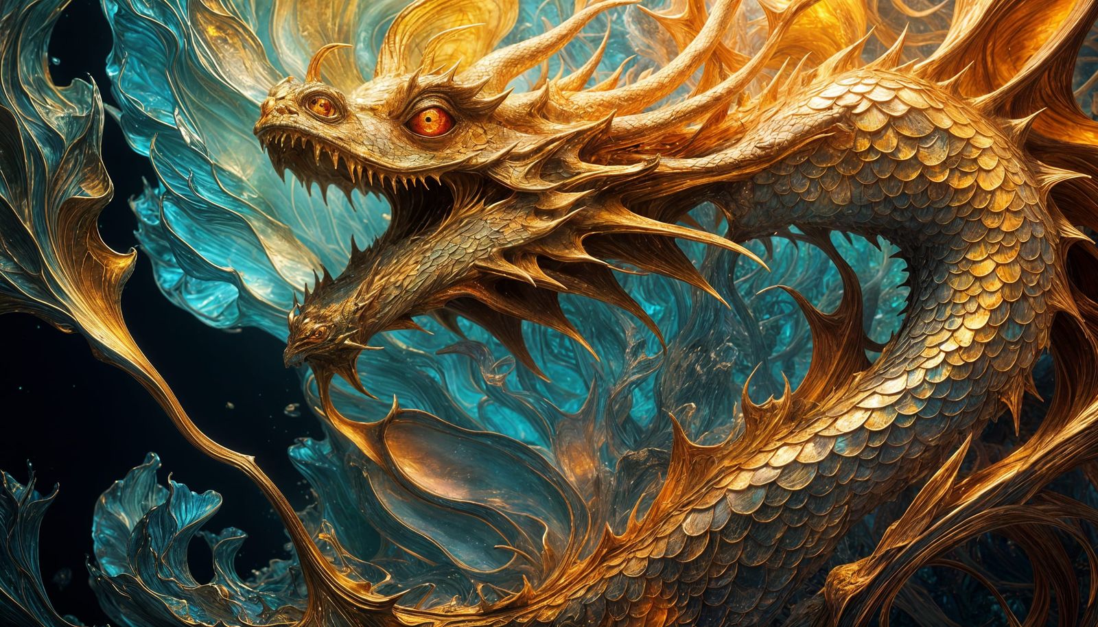 Ethereal Dragon in Iridescent Hues