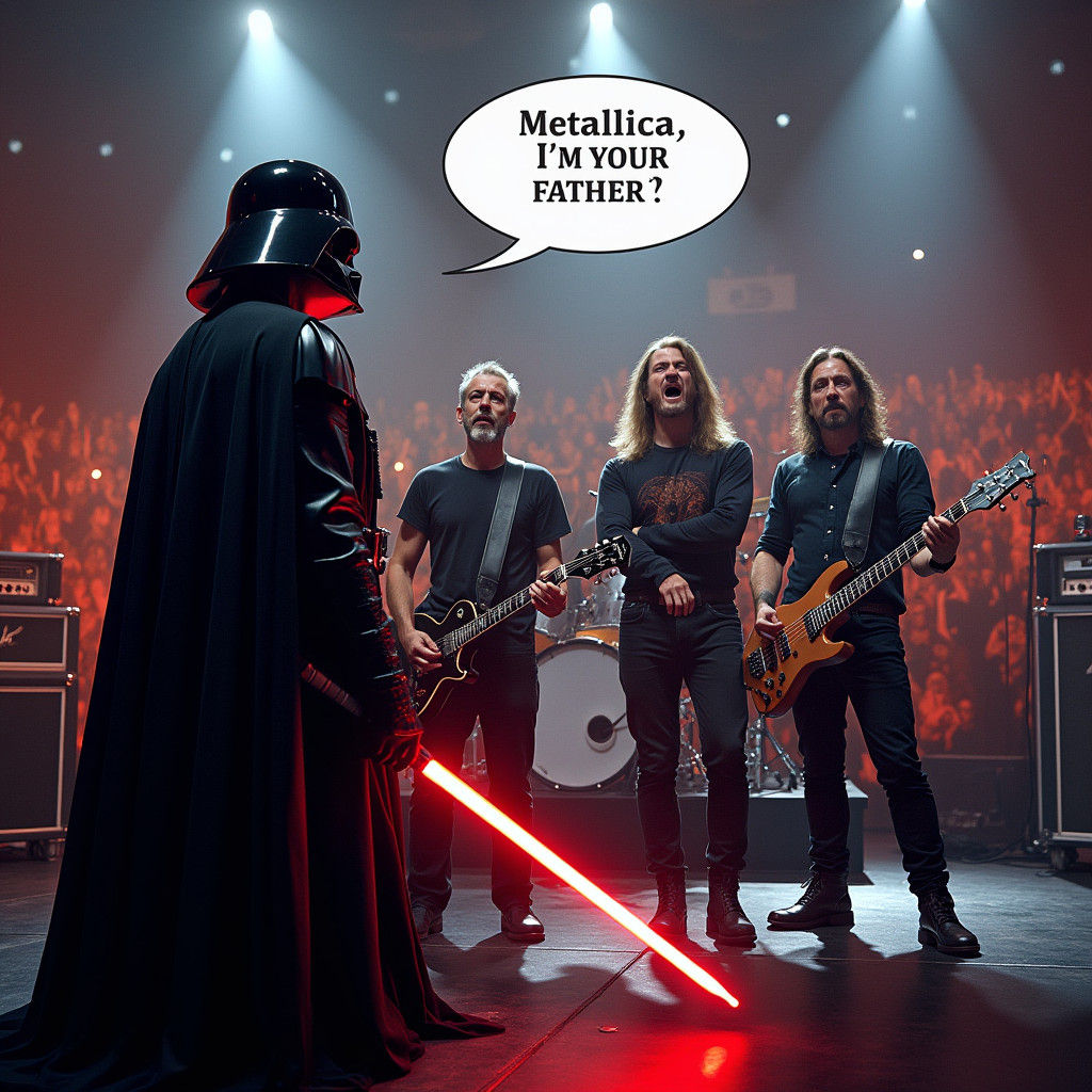 Darth Vader Joins Metallica Concert in a Whimsical Photoreal...