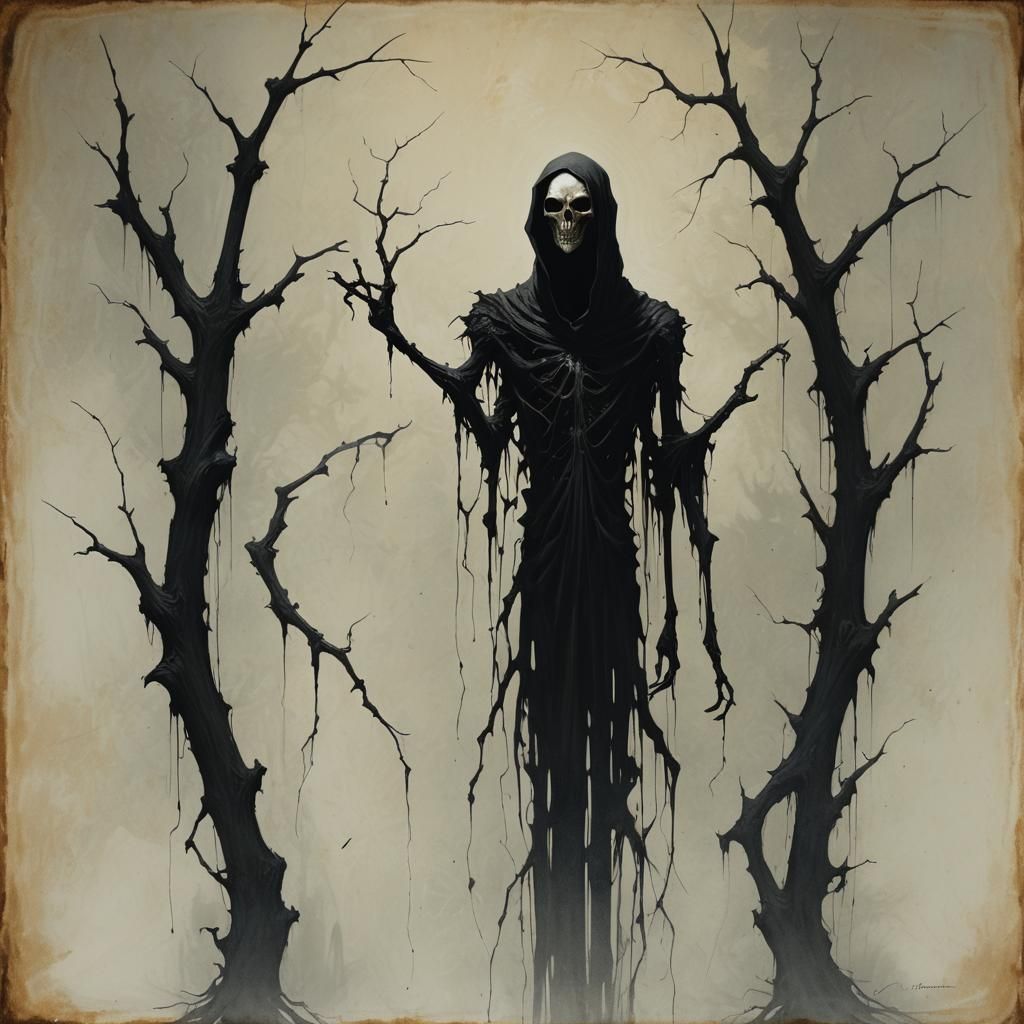 Sinister Shadow Figure by Greg Rutkowski