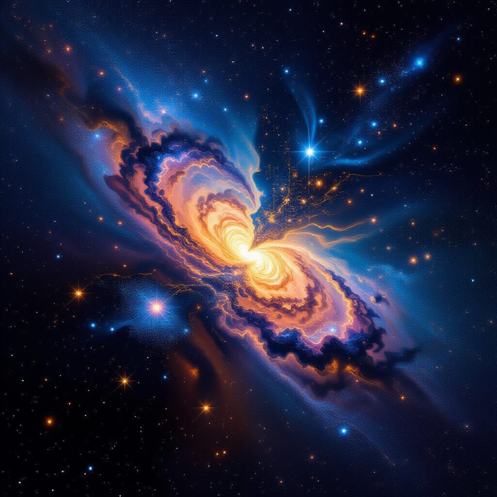 Cosmic City Emerges in Starry Expanse