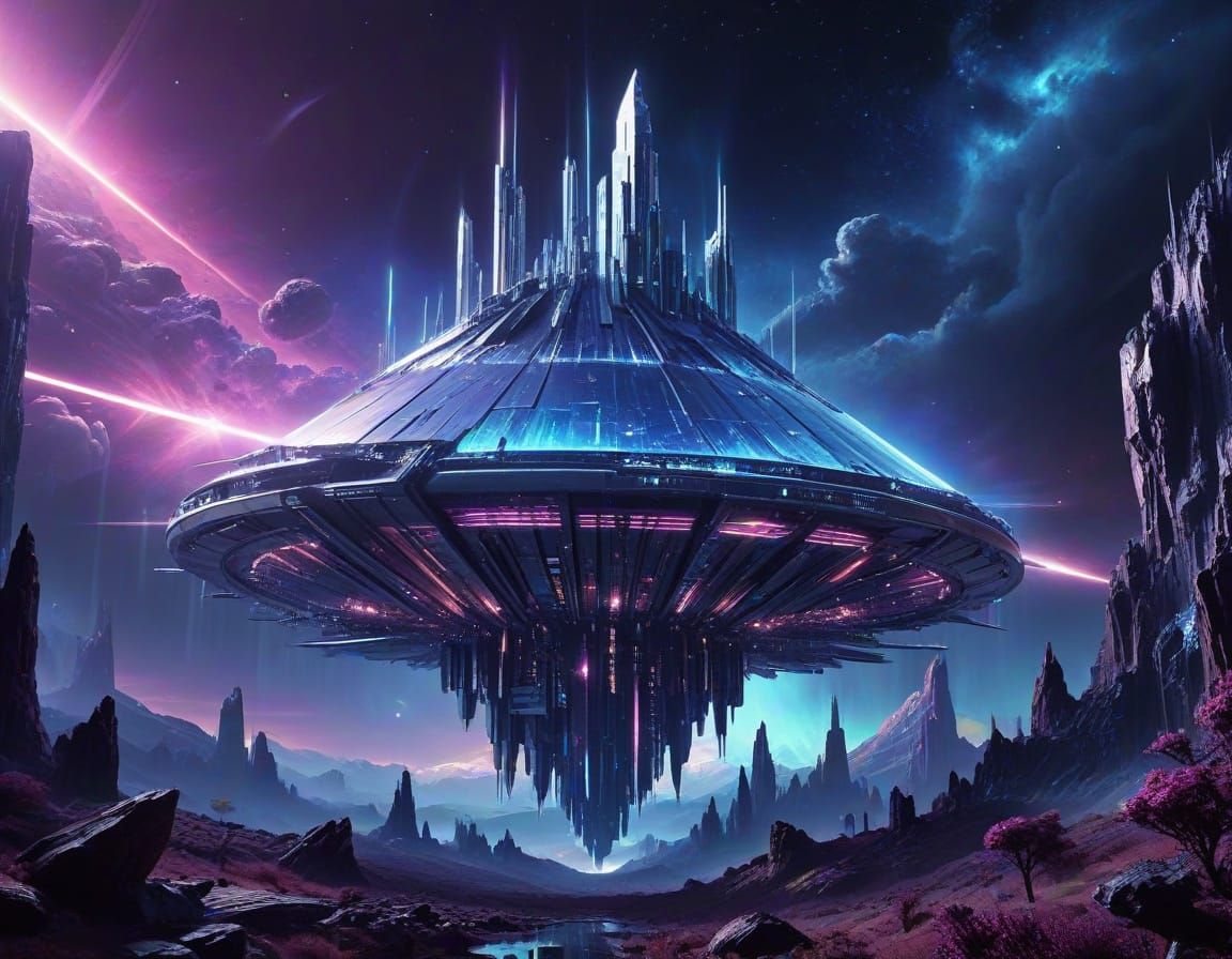 Luminous Moon Arcology: A Retro-Futuristic City in Harmony w...