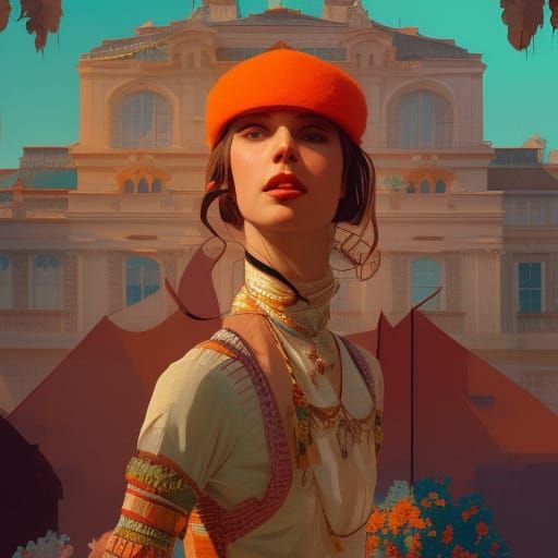 Tsar Wes Anderson in Art Nouveau Style