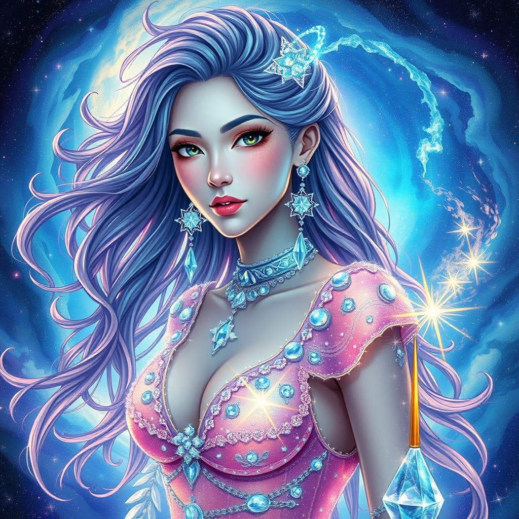 Cosmic Goddess Miki-Kate Shines with Ethereal Beauty