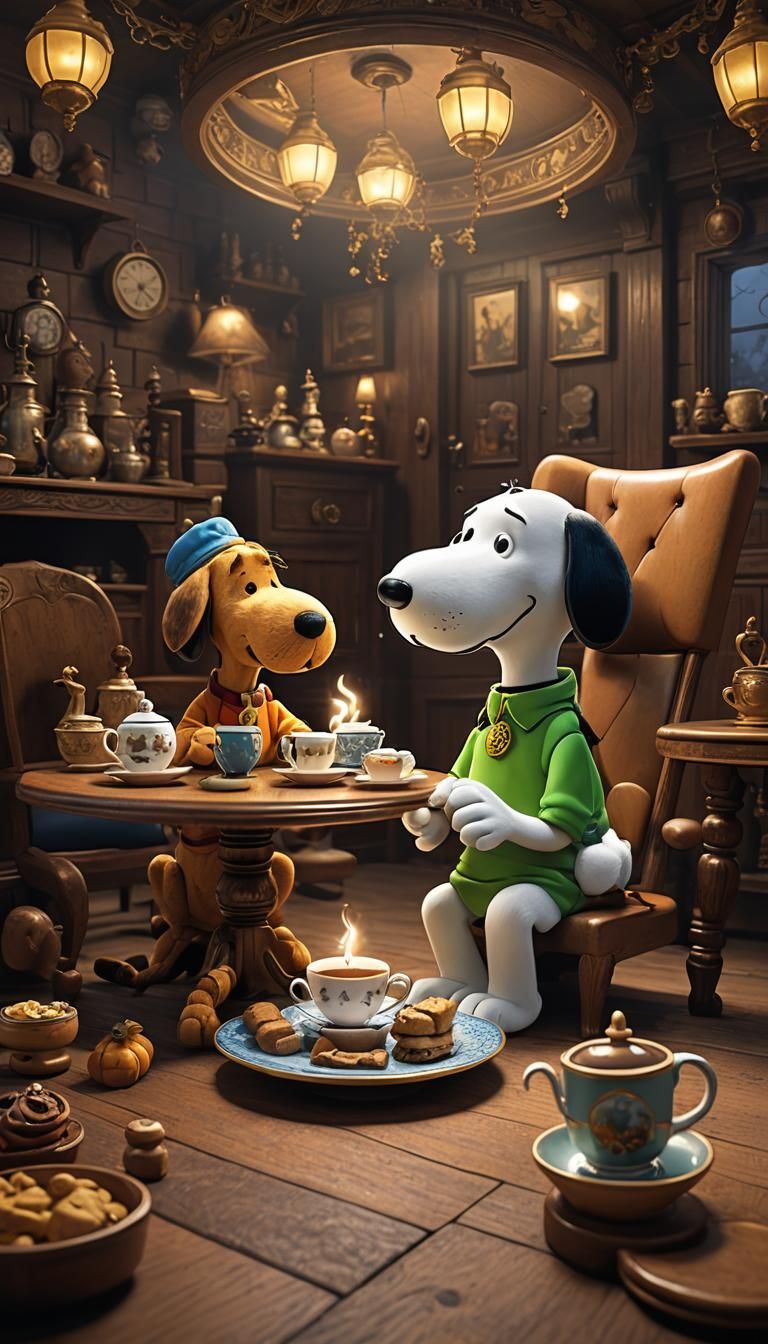 No way‼ ... Scoob and Snoop having tea together❓