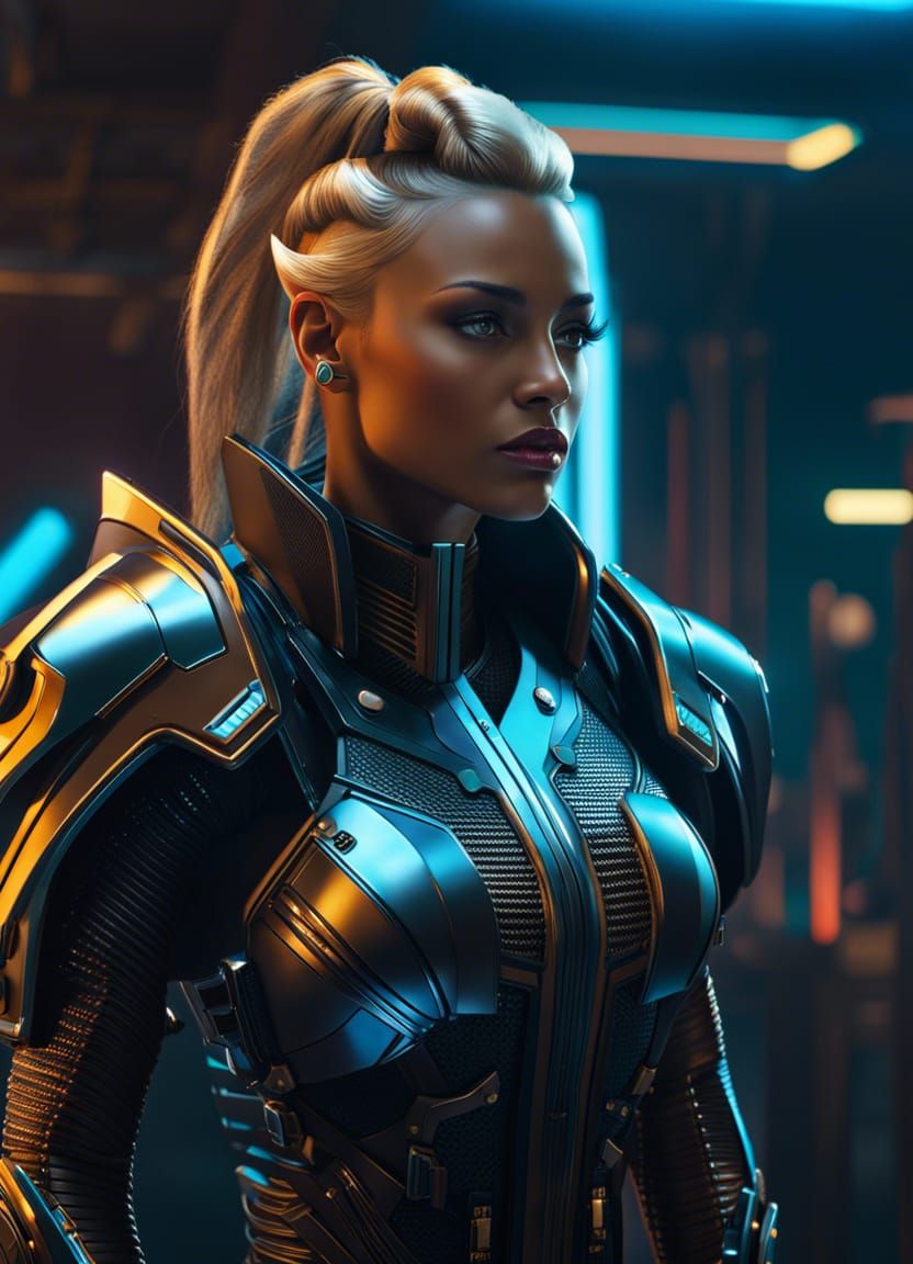 Cyberpunk Centaur: 3D Rendered Masterpiece