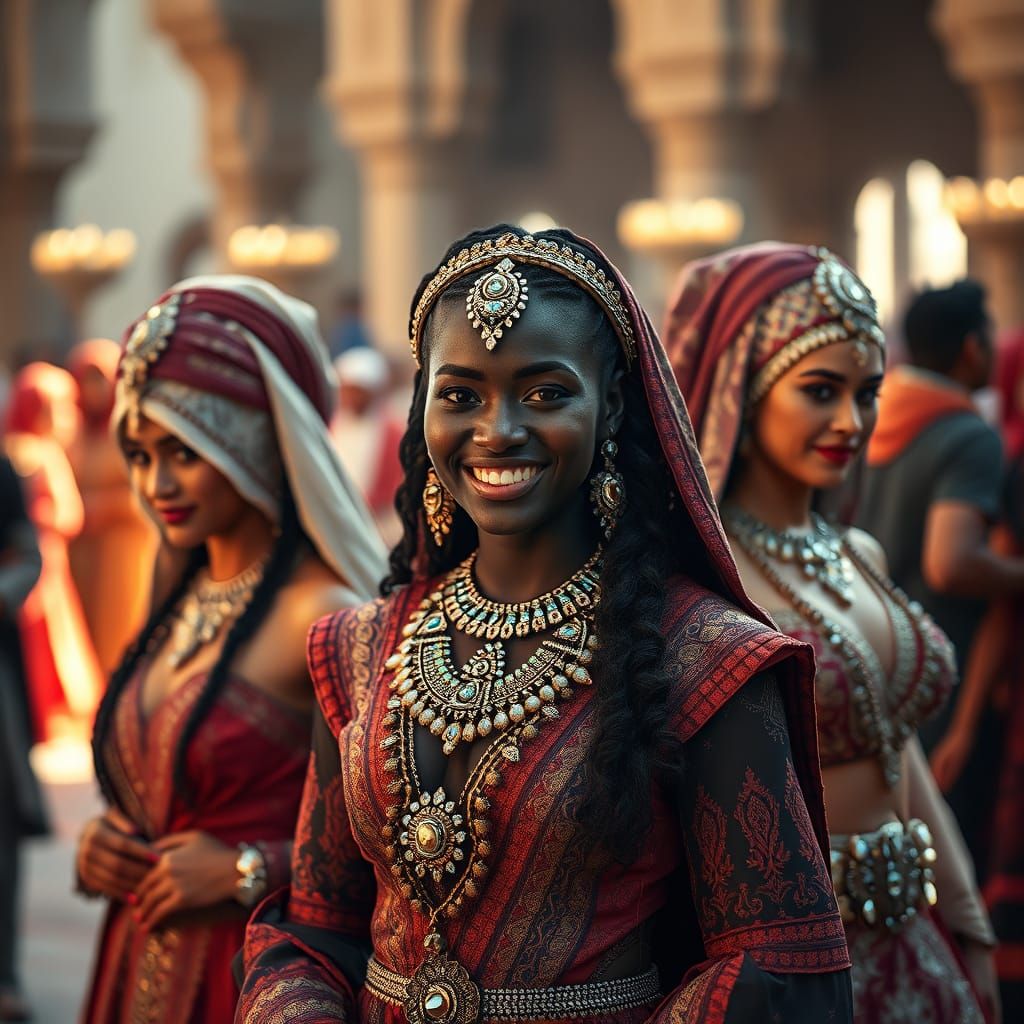 Futuristic Arabic Princess in Baghdad, Professional Photogra...