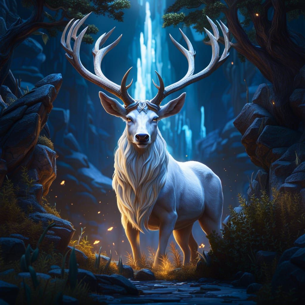 Majestic Warcraft White Stag Ancient Guardian