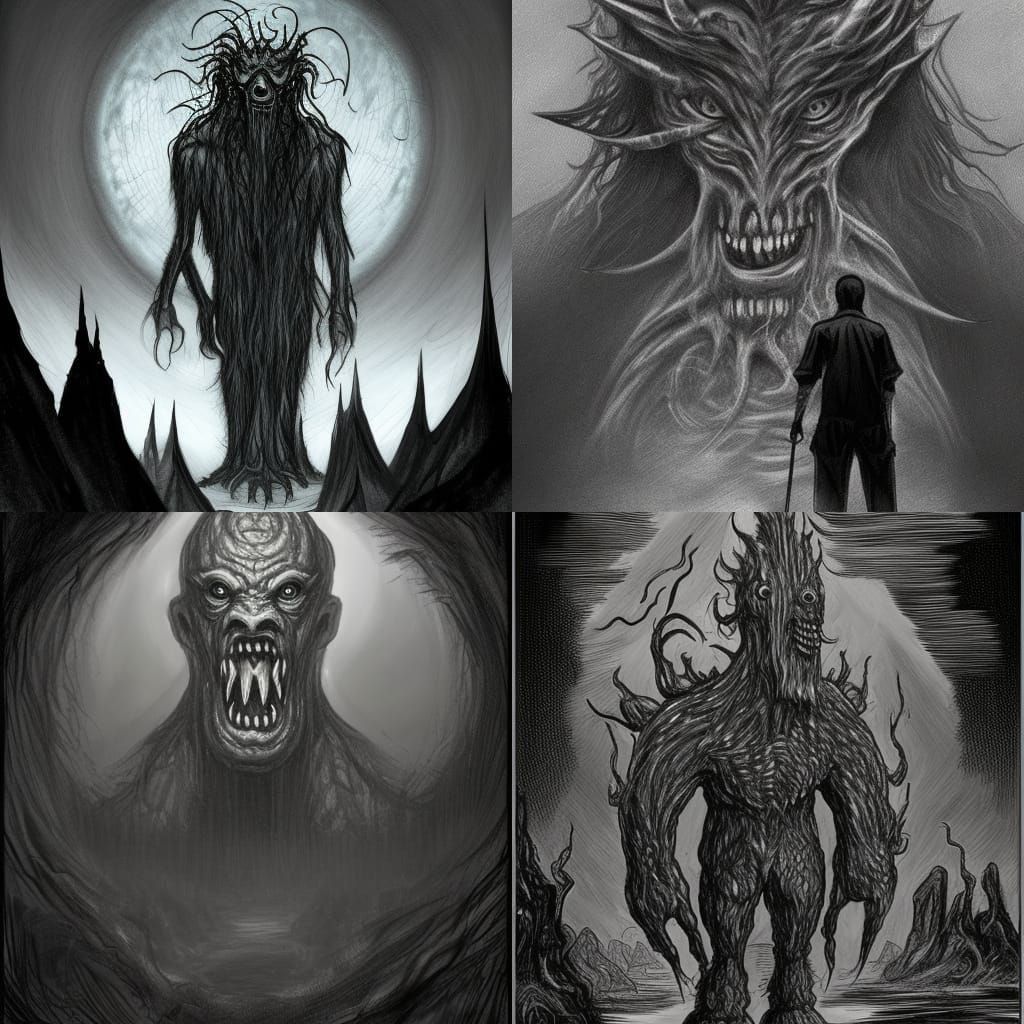 Gargantuan Monster Looms: Lovecraftian Fantasy Art