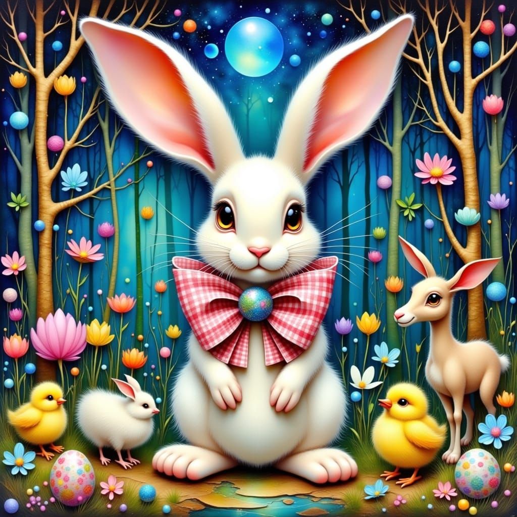 Whimsical Easter Wonderland in Dreamy Gingham Hues