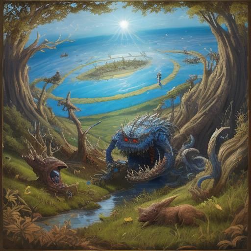 Whimsical Toves Gyre and Gimble in the Wabe