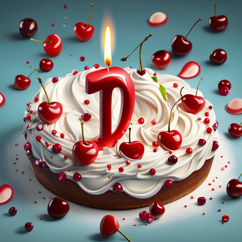 Delicious Birthday Cake with Number Candles