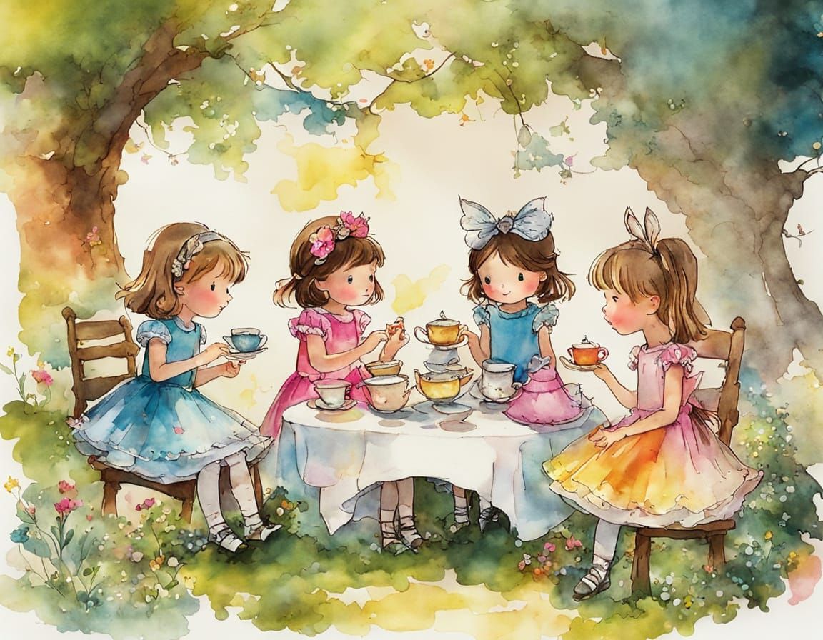 Whimsical Tea Party in Magical Fairy Land