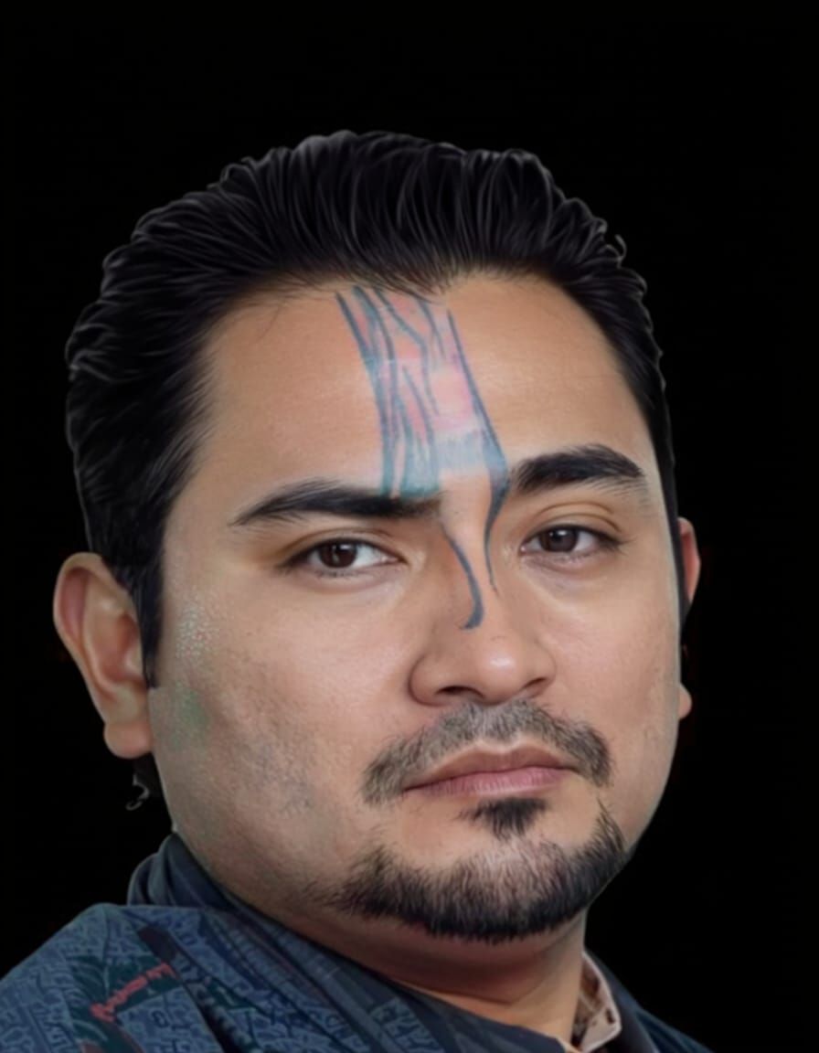 Neo Traditional Japanese Samurai Tattoo Warrior in Attack Po...