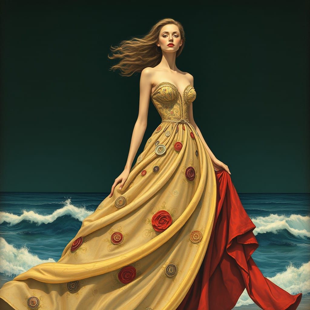 Surrealist Beauty in a Stormy Seascape