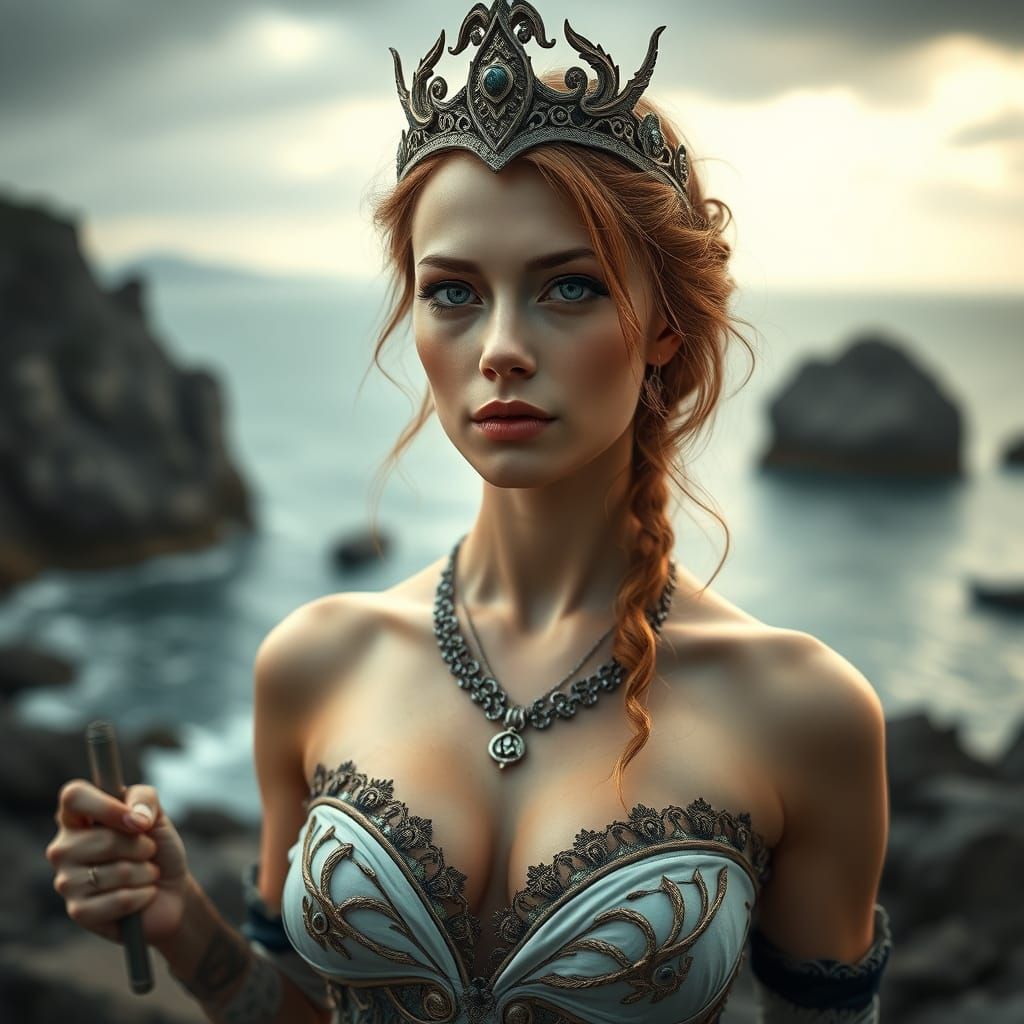 Stunning Siren Portrait in Ultra Detail, 8k