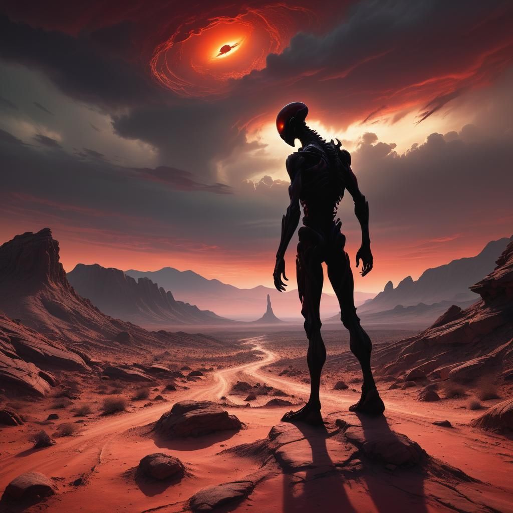 Ethereal Alien Landscape in Sci-Fi Art