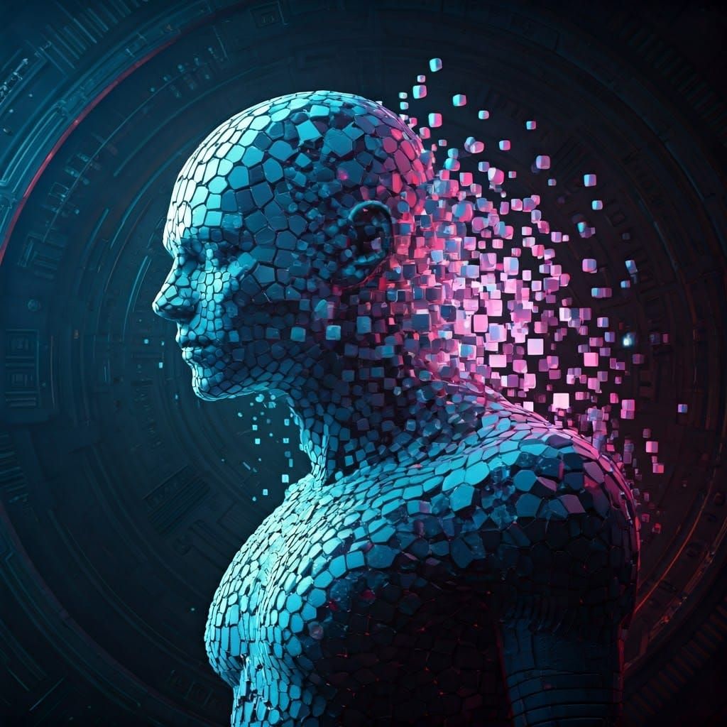 Biomechanical Alien Entity Transforms in a Holographic Aura