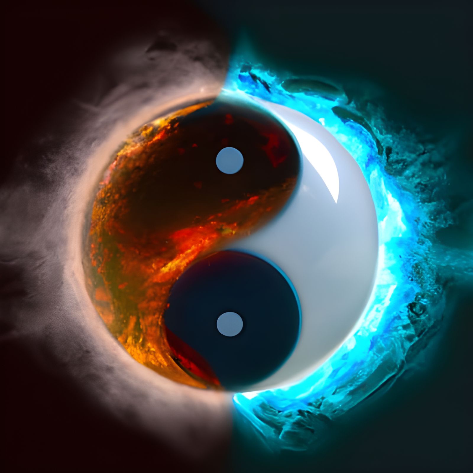 Fire and Ice: A Symmetrical Yin Yang