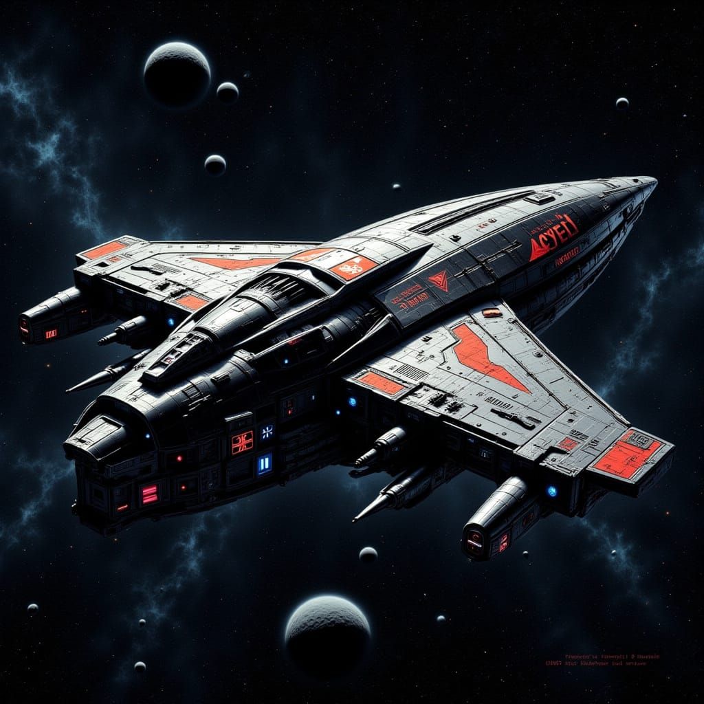 Boomerang Spaceship with Australian Insignia in Natural Ligh...