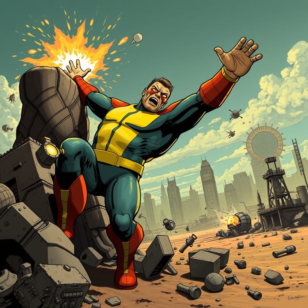 Juggernaut mixed with Mister Fantastic in the video game Fal...