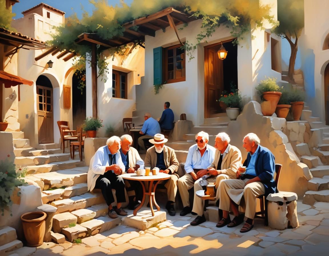 Afternoon Life outside the Taverna