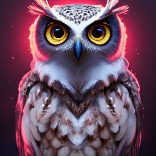 Owl in Hoodie: Hyperdetailed Concept Art