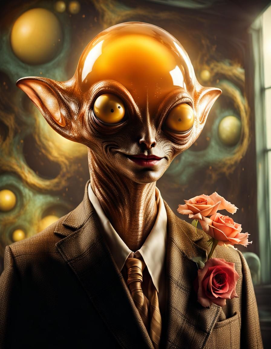 Extravagant Alien Characters in Bizarre Cosmic Dreamscape