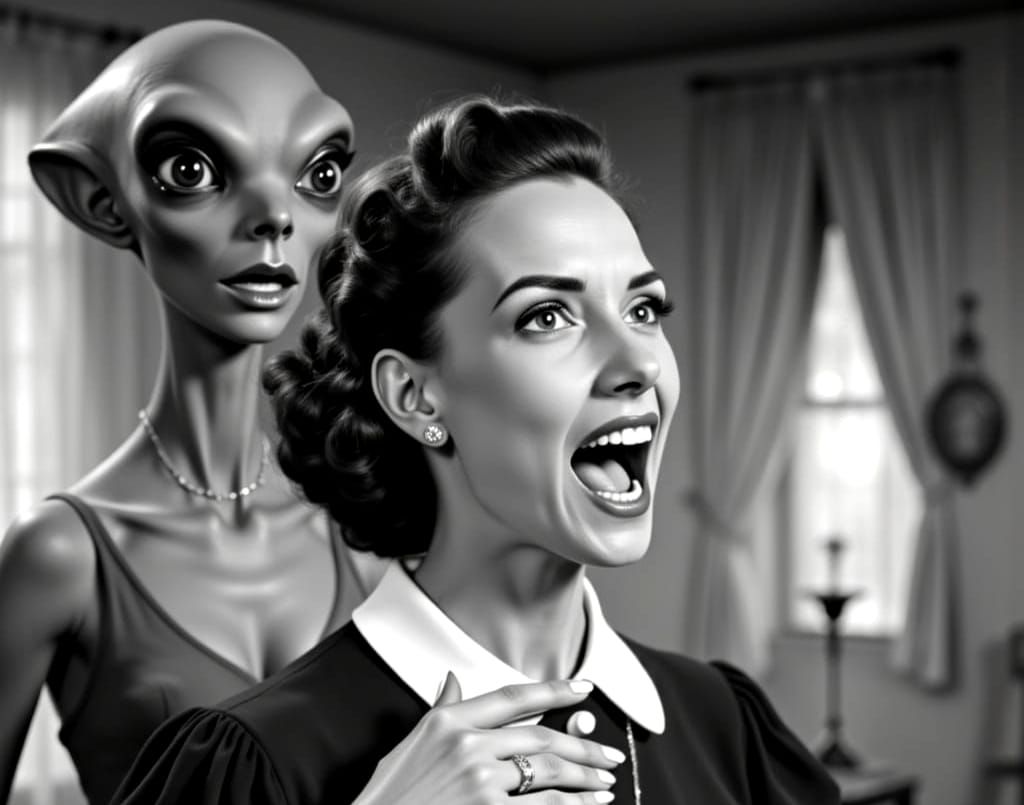 Retro Horror: 1950s Housewife Meets Alien