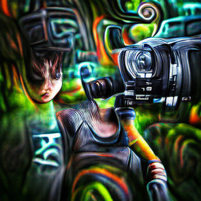 Colorful Abstract Art Deco in Acrylic and Airbrush