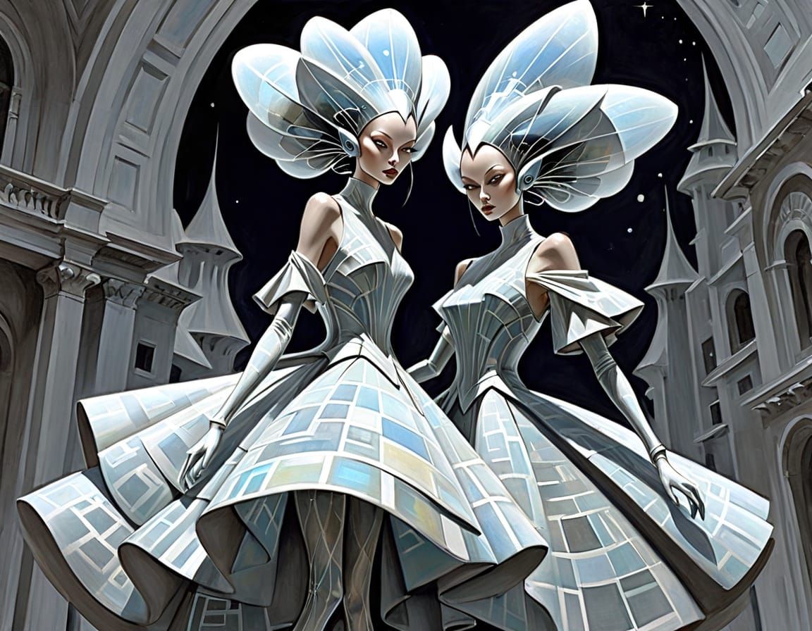 Otherworldly Fashion Creatures in Dreamlike Style