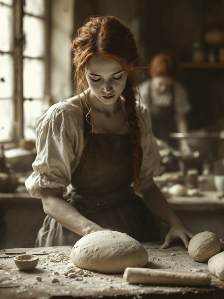 Ethereal Baker in Soft Sepia Light