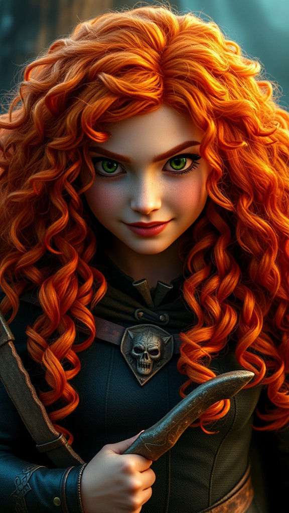 Hyper-Realistic Merida as a Superhero