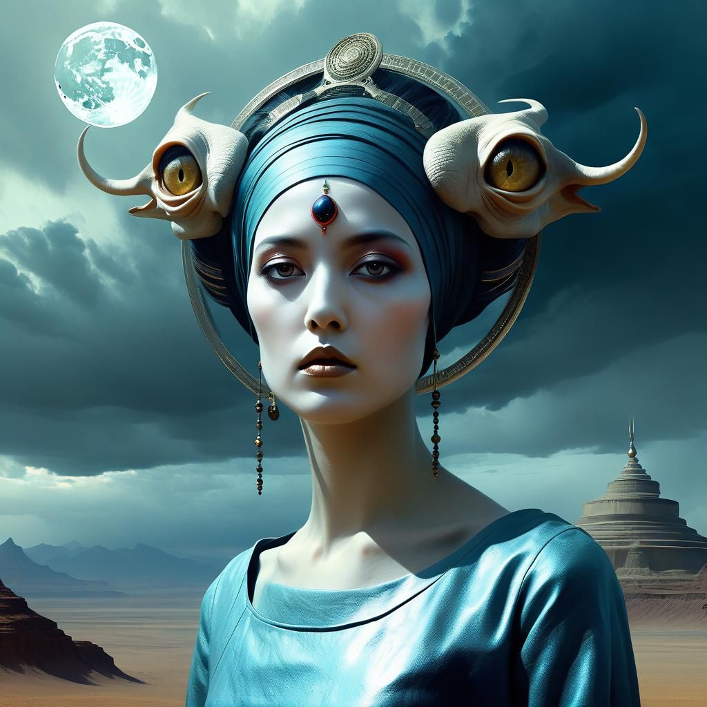 Immortal Figure in Surreal Digital Art Masterpiece