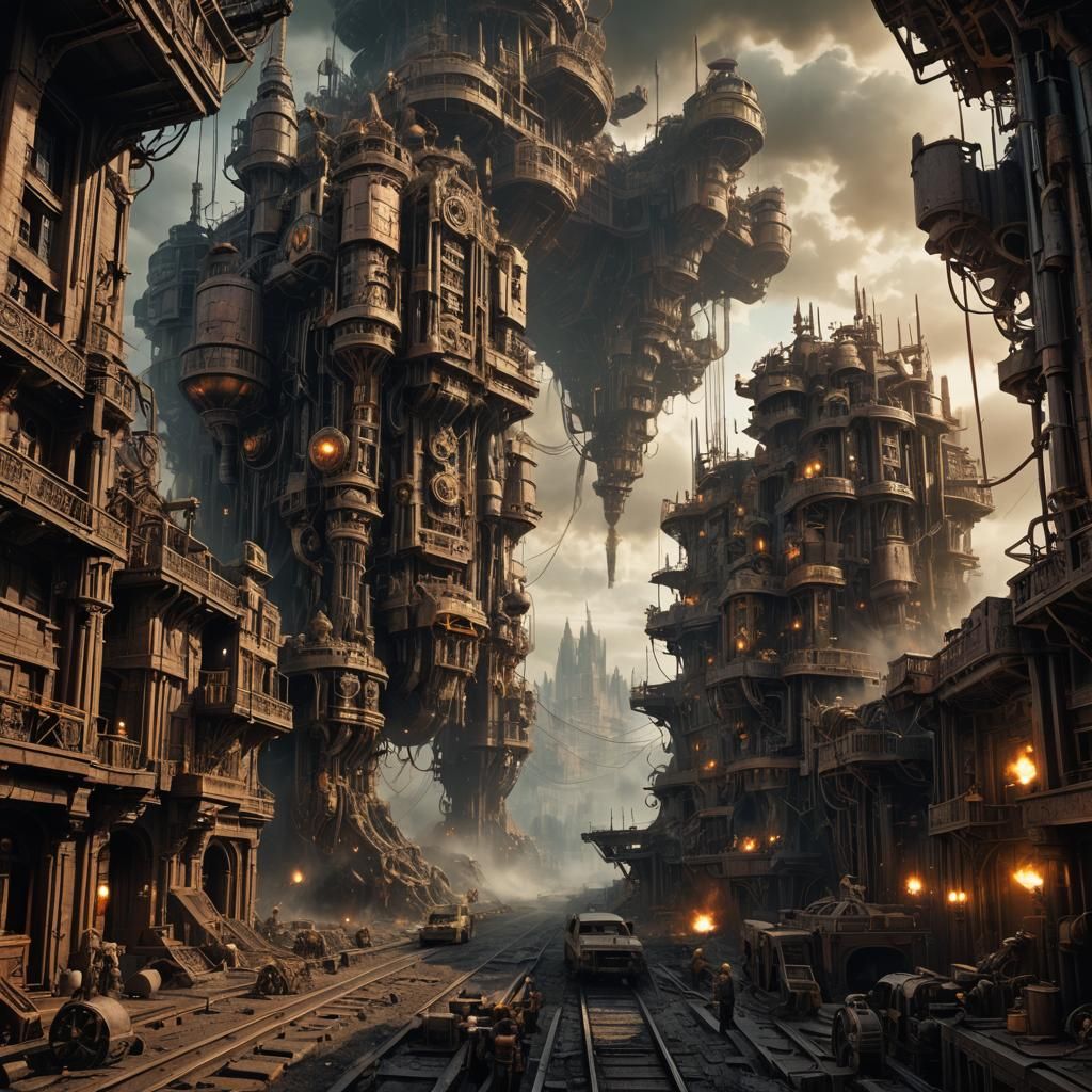 Mechanical Hell: Epic Digital Matte Painting