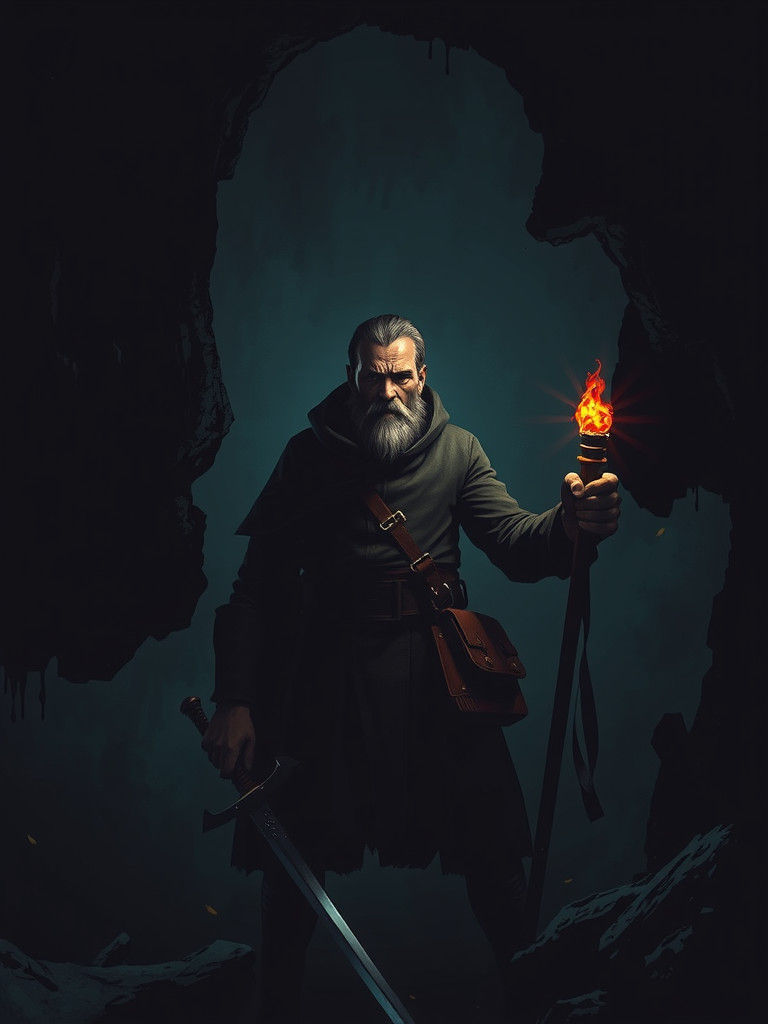 Darkest Dungeon Style Common Man Portrait