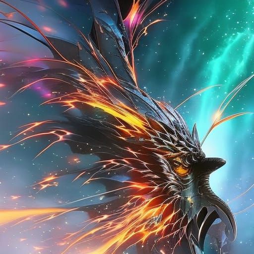 Hyperrealistic Galaxy Owl in Splash Art Style