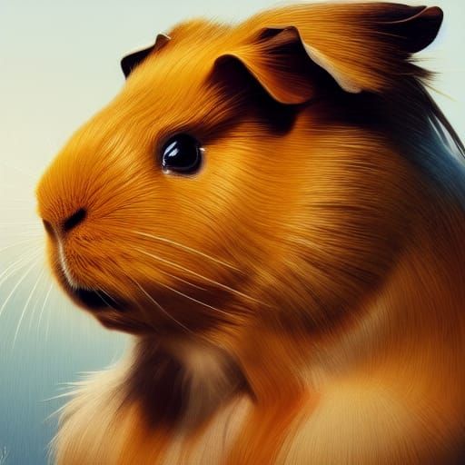 Guinea Pig in Bikini: Detailed Portrait