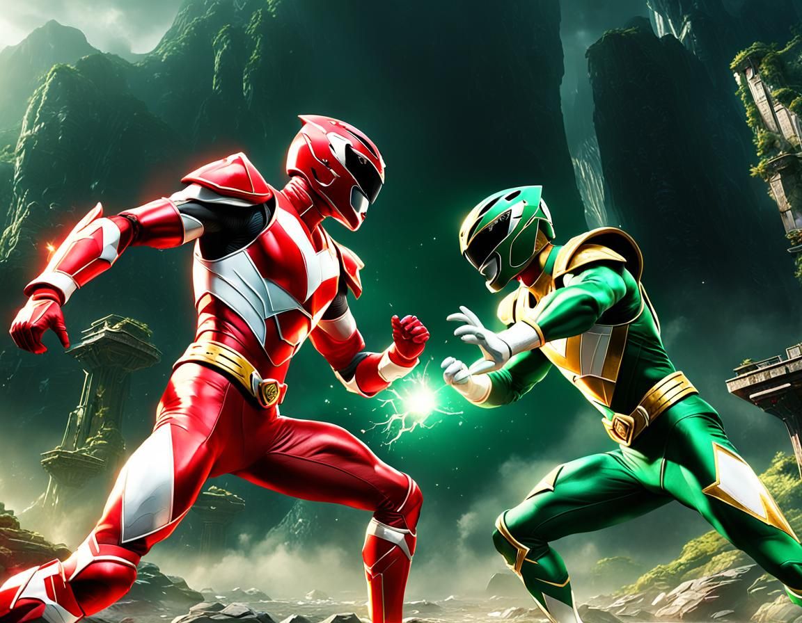 Green Ranger vs Red Ranger: Fantasy Concept Art