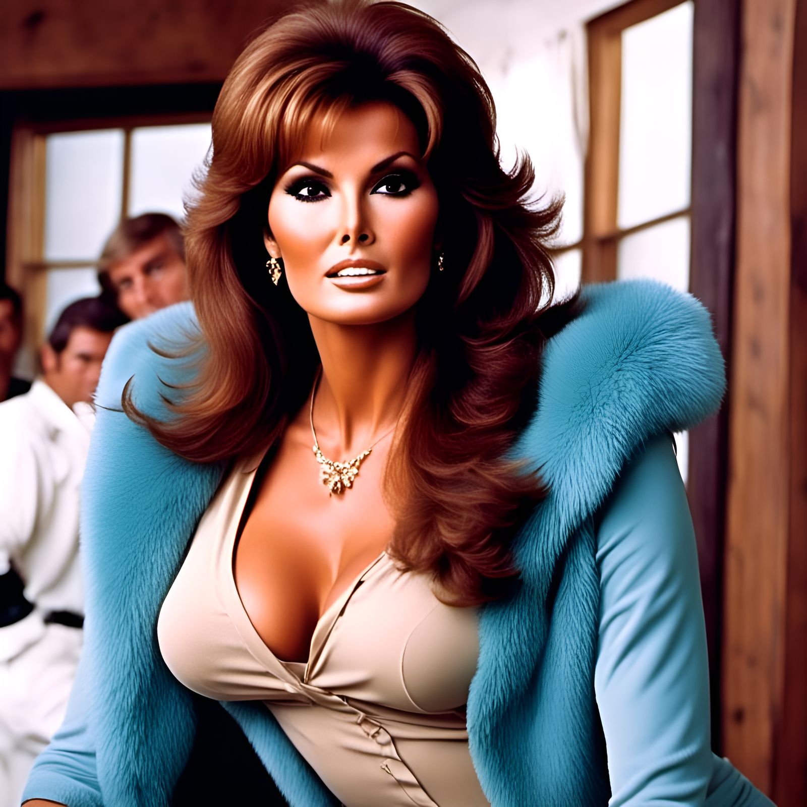 Raquel Welch Portrait with Evocative Makeup, 1969