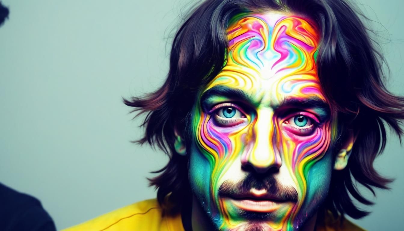 Psychedelic Portrait of a Man: Trippy Visuals
