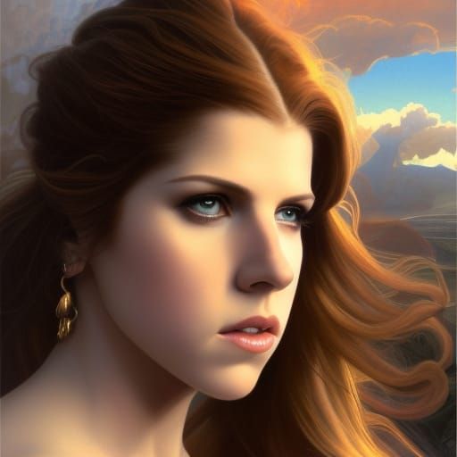 Boris Vallejo Inspired Fantasy Portrait of a Voluptuous Warr...