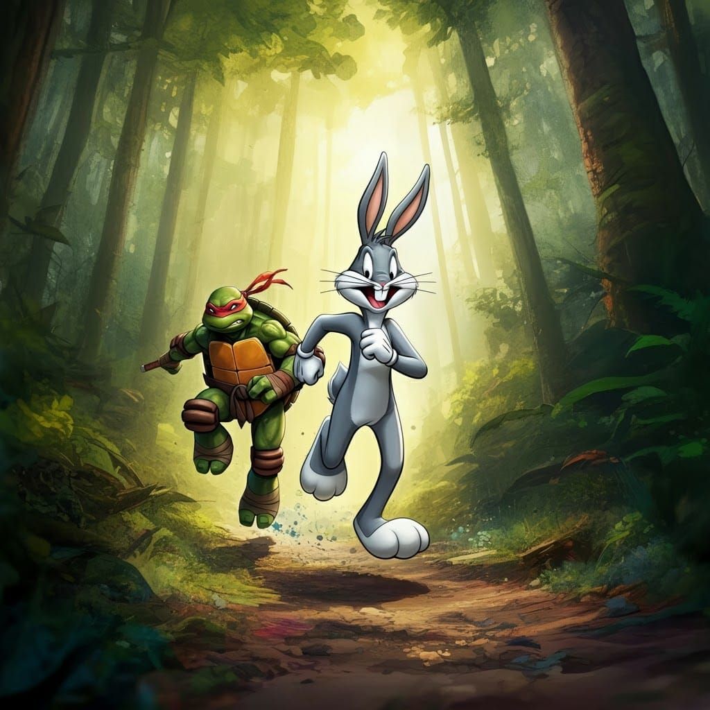 Who's faster...? Raphael or Bugs Bunny