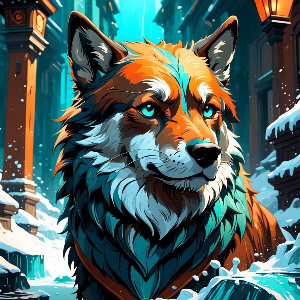 Balto Concept Art in Art Nouveau Style