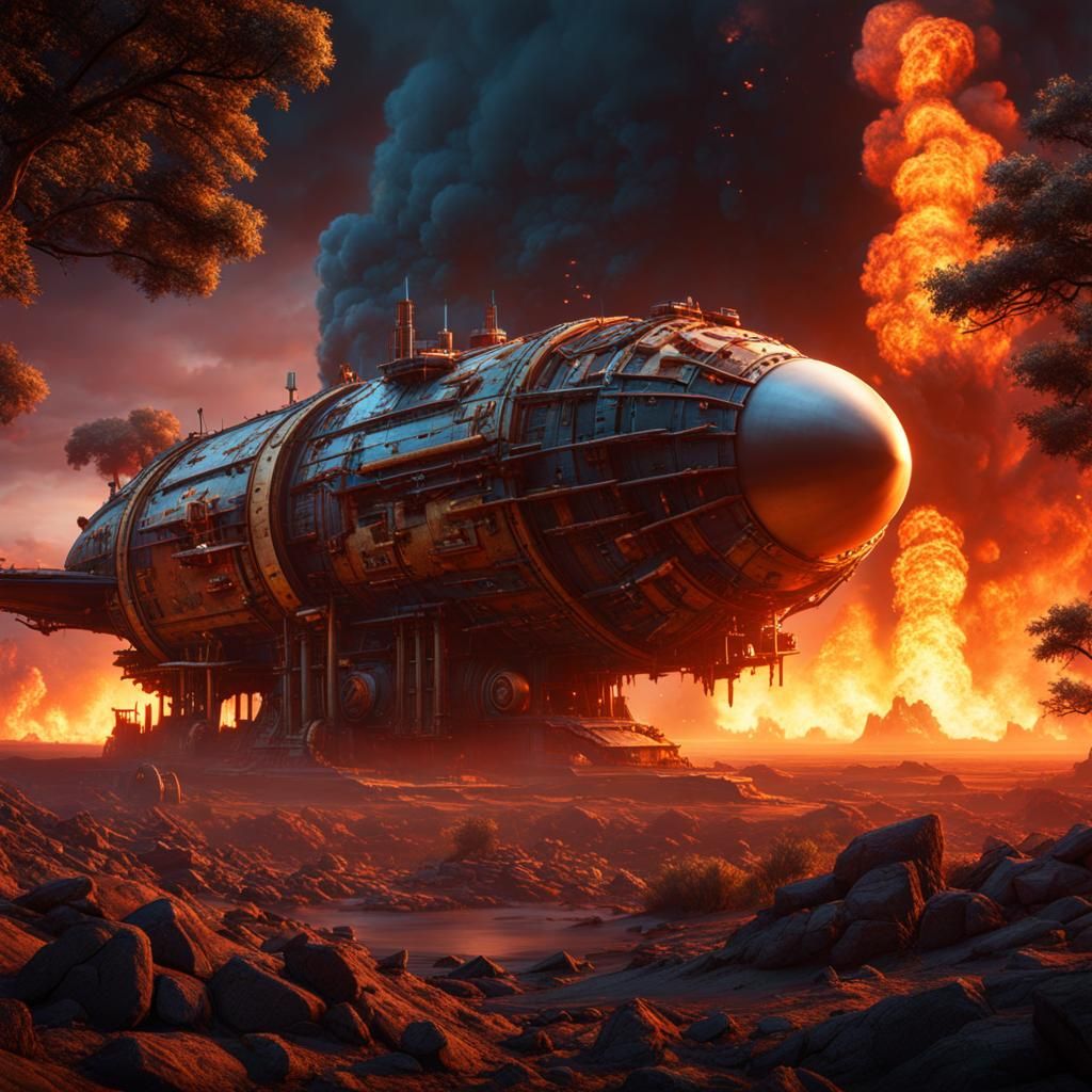 Fantastical Atomic Bomb Explosion in Deep Color