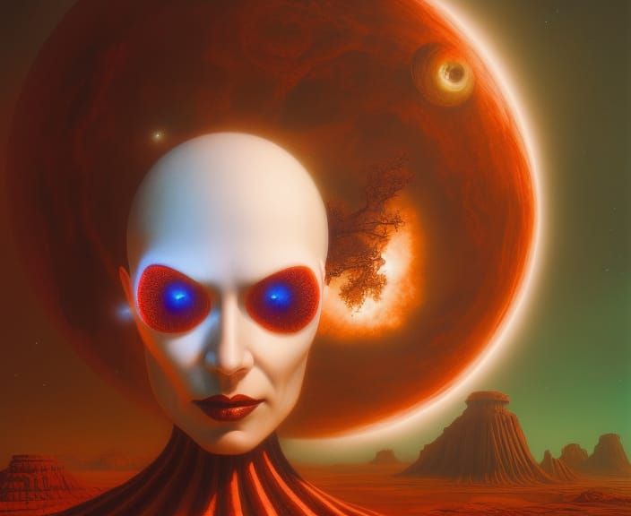 Burning Man Couple in Comic Book Art Style