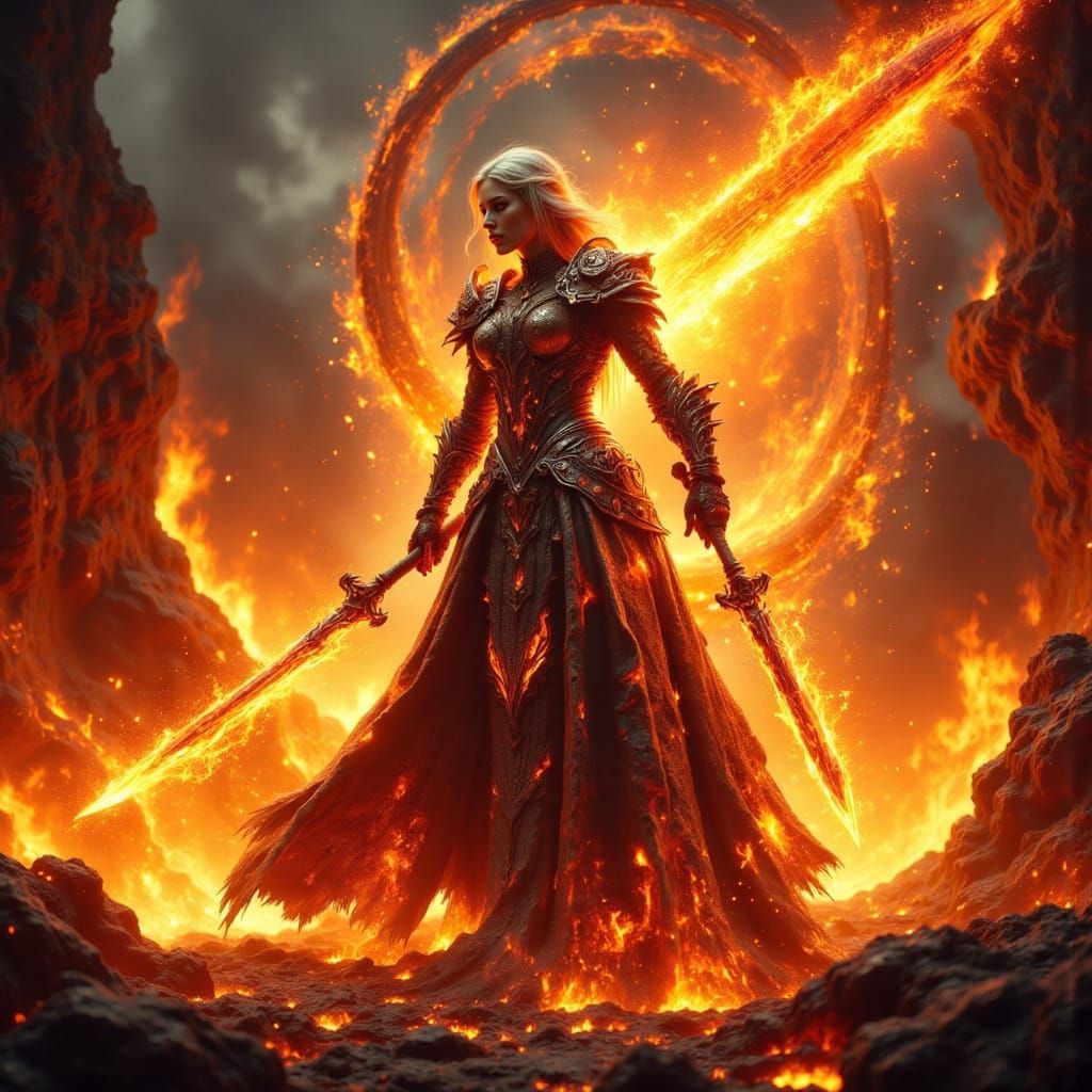 Female Warrior Embodies Lava Goddess Power
