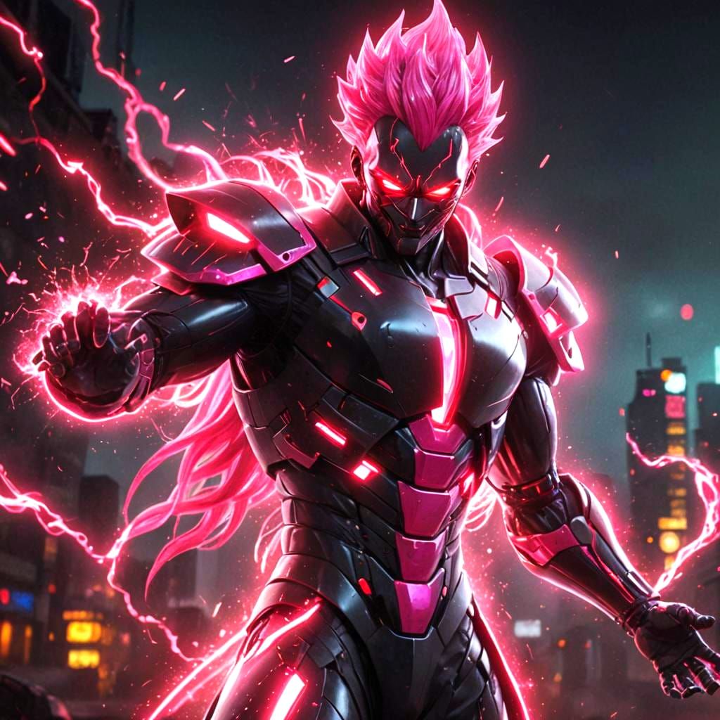 Cybernetic Villain Transforms in Detailed Matte Painting