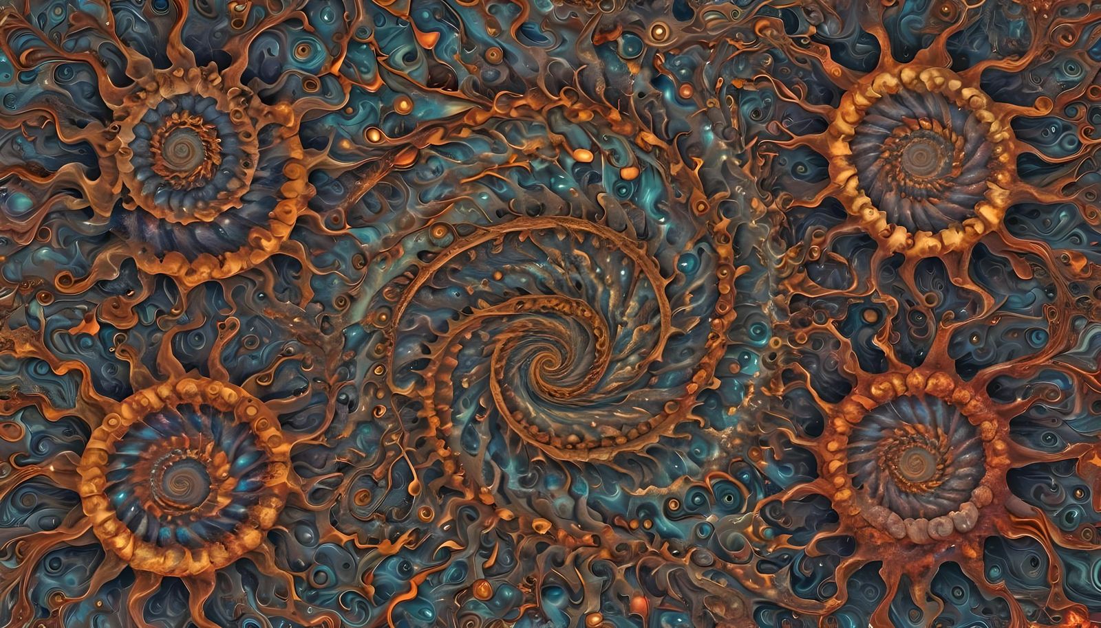 Iridescent Stars in Abstract Expressionist Whirlpools