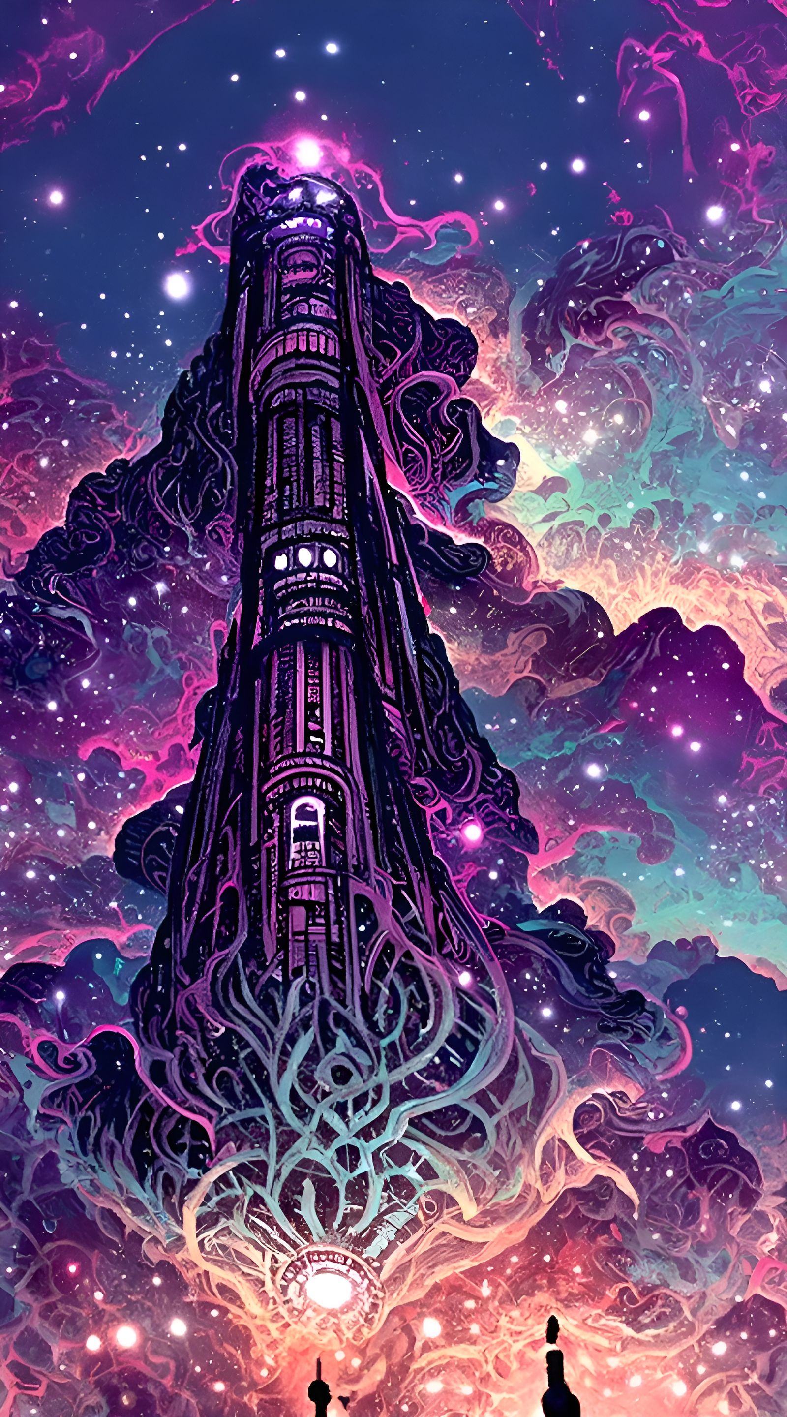 Omnipotent Galactic Tower with All-Seeing Eye
